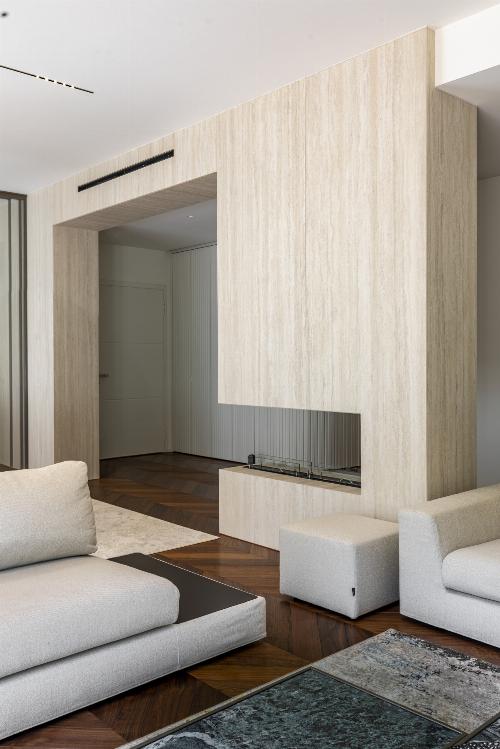 Hado Travertine Fireplace